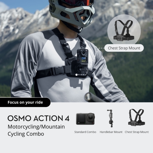 DJI Osmo Action 4 Motorcycling Mountain Cycling Combo Camera